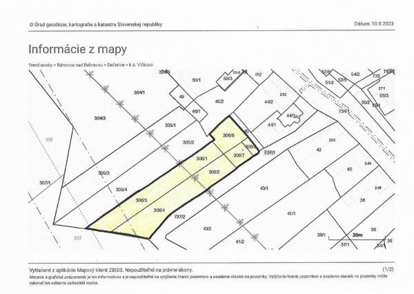 Na predaj stavebný pozemok v obci Dežerice – časť Vlčkovo