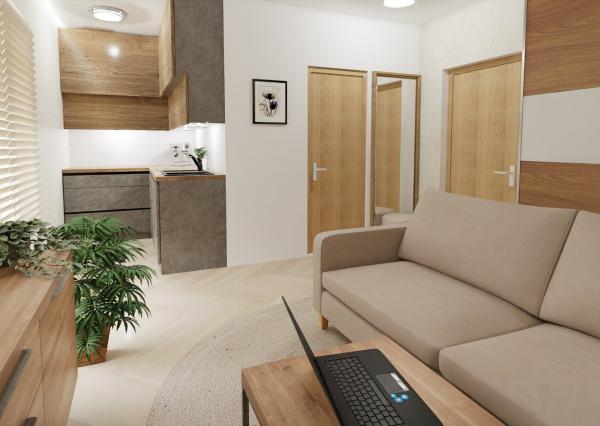 Na predaj investičný zariadený 1-izbový apartmán (nebytový priestor) v Bardejove