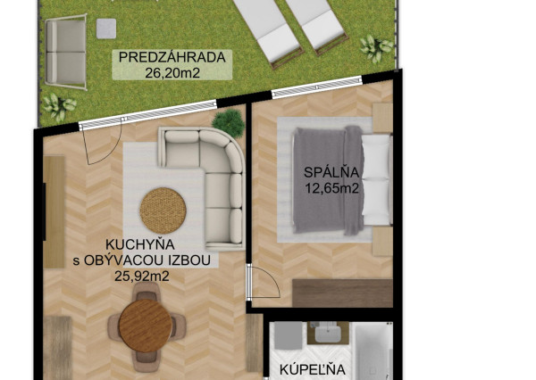Na predaj 2-izbový byt s predzáhradkou v STOCKERKE v Devínskej Novej Vsi