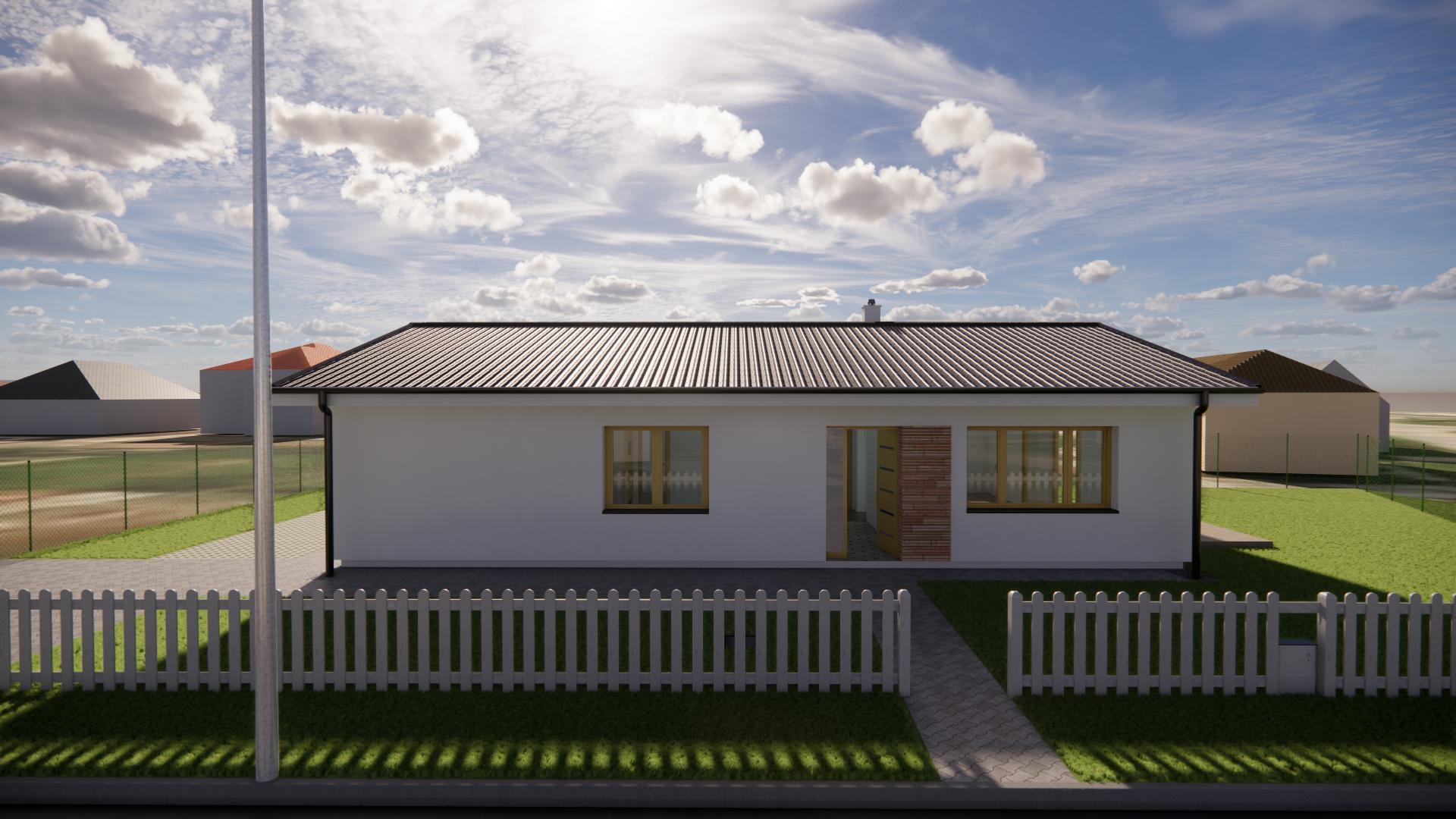 Na predaj 4-izbový bungalov TYP DOMU A  v obci Jelka