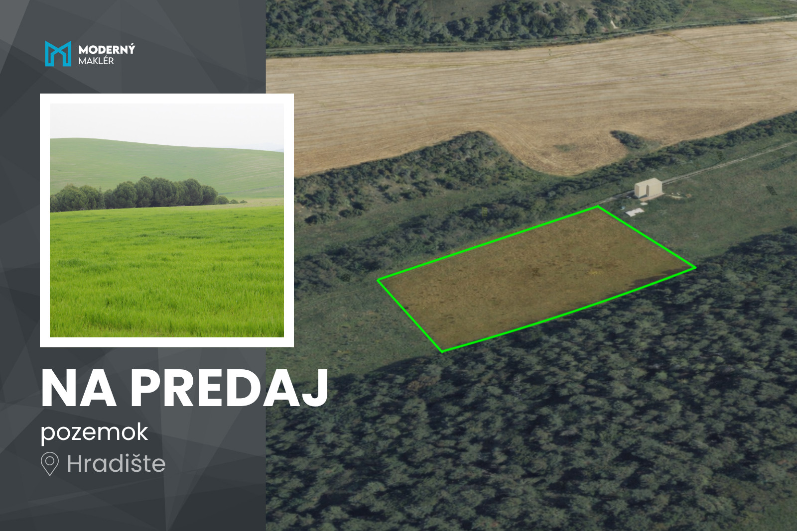 Na predaj investičný pozemok so súkromným vstupom v Hradišti