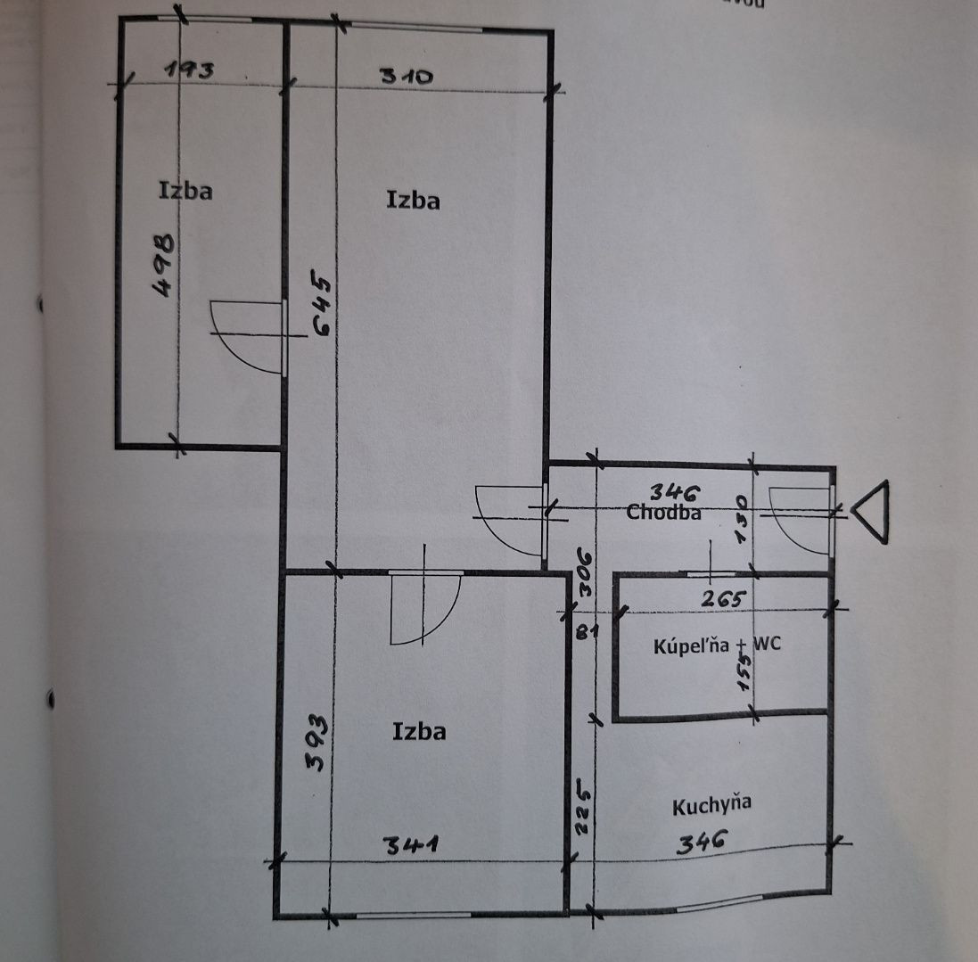 Bánovce nad Bebravou 2 izbový byt v tehlovom bytovom dome blízko centra mesta